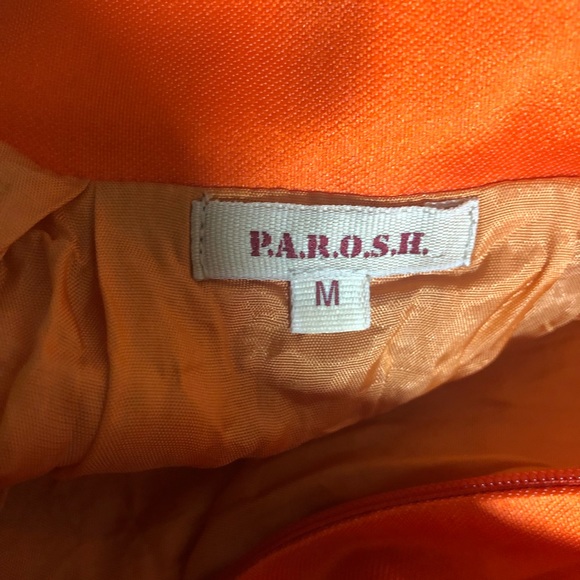 Parosh Orange Mini Skirt with Pockets Size Medium - Picture 7 of 8